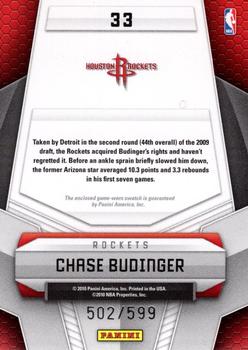 2009-10 Panini Certified - Potential Materials #33 Chase Budinger Back