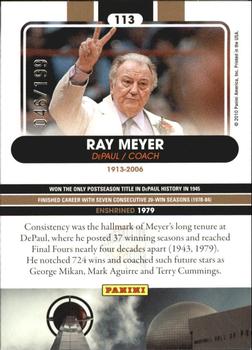 2010 Panini Hall of Fame - Black Border #113 Ray Meyer Back
