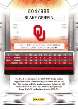 2009-10 Panini Prestige - Draft Picks Light Blue #155 Blake Griffin Back