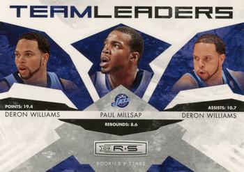 2009-10 Panini Rookies & Stars - Team Leaders #29 Deron Williams / Paul Millsap / Deron Williams Front
