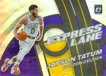 2021-22 Donruss Optic - Express Lane Purple #23 Jayson Tatum Front