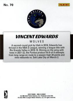 2021-22 Panini NBA G League Box Set #70 Vincent Edwards Back