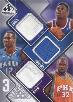 2009-10 SP Game Used - 3 Star Swatches #3S-EHO Shaquille O'Neal / Patrick Ewing / Dwight Howard Front