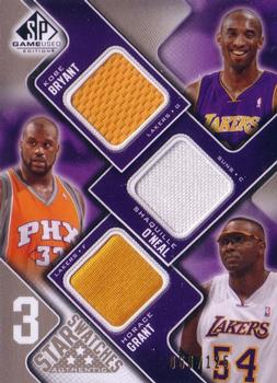 2009-10 SP Game Used - 3 Star Swatches 125 #3S-BOF Kobe Bryant / Horace Grant / Shaquille O'Neal Front