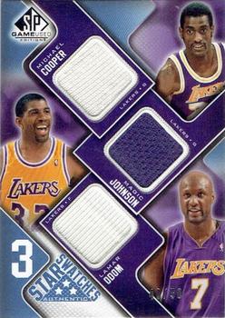 2009-10 SP Game Used - 3 Star Swatches 50 #3S-OJC Lamar Odom / Michael Cooper / Magic Johnson Front