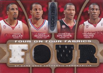2009-10 SP Game Used - 4 on 4 Fabrics 65 #NNO Quentin Richardson / Wilson Chandler / Nate Robinson / Al Harrington / Andre Miller / Andre Iguodala / Marreese Speights / Thaddeus Young Back