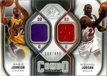 2009-10 SP Game Used - Combo Materials #CM-JJ Magic Johnson / Michael Jordan Front