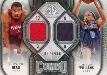 2009-10 SP Game Used - Combo Materials #CM-WH Deron Williams / Luther Head Front