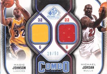 2009-10 SP Game Used - Combo Materials 50 #CM-JJ Magic Johnson / Michael Jordan Front