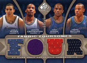 2009-10 SP Game Used - Fabric Foursome 50 #F4-DBCM Juan Dixon / Caron Butler / Javaris Crittenton / Javale McGee Front