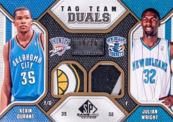 2009-10 SP Game Used - Tag Team Dual #TD-DW Kevin Durant / Julian Wright Front