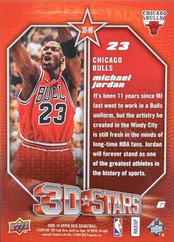 2009-10 Upper Deck - 3D Stars #3D-MJ Michael Jordan Back