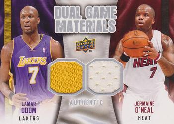 2009-10 Upper Deck - Dual Game Materials #DG-ON Jermaine O'Neal / Lamar Odom Front