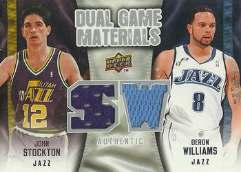 2009-10 Upper Deck - Dual Game Materials #DG-SW John Stockton / Deron Williams Front