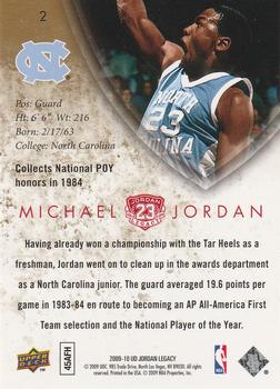 2009-10 Upper Deck Michael Jordan Legacy Collection #2 Michael Jordan Back
