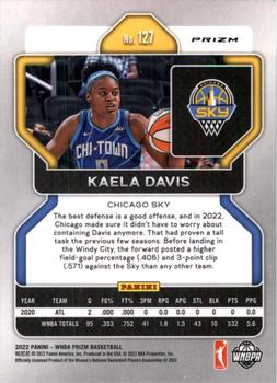 2022 Panini Prizm WNBA - Ice #127 Kaela Davis Back