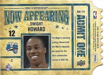 2009-10 Upper Deck - Now Appearing #NA-14 Dwight Howard Back