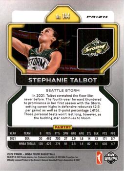 2022 Panini Prizm WNBA - Ruby Wave #144 Stephanie Talbot Back