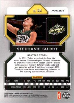2022 Panini Prizm WNBA - Silver #144 Stephanie Talbot Back