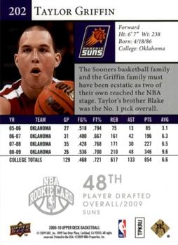 2009-10 Upper Deck - Star Rookies #202 Taylor Griffin Back