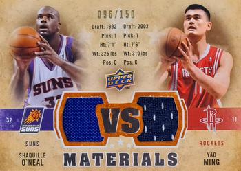 2009-10 Upper Deck - VS Materials Bronze #VS-MO Yao Ming / Shaquille O'Neal Front