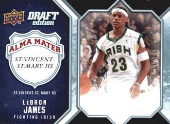 2009-10 Upper Deck Draft Edition - Alma Mater Blue #AM-LJ LeBron James Front