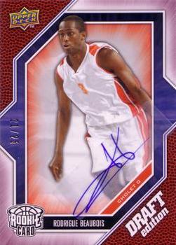 2009-10 Upper Deck Draft Edition - Autographs Red #14 Rodrigue Beaubois Front