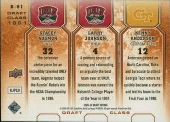 2009-10 Upper Deck Draft Edition - Draft Class Black #D-91 Kenny Anderson / Larry Johnson / Stacey Augmon Back
