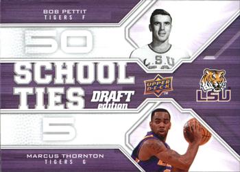 2009-10 Upper Deck Draft Edition - School Ties #ST-PT Bob Pettit / Marcus Thornton Front