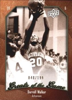 2009-10 Upper Deck Greats of the Game - SN199 #21 Darrell Walker Front