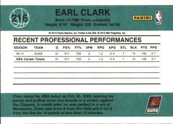 2010-11 Donruss #216 Earl Clark  Back