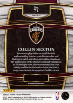 2021-22 Panini Select - Silver Prizms #71 Collin Sexton Back
