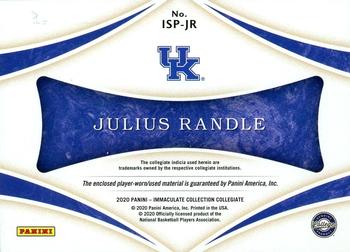 2020 Panini Immaculate Collection Collegiate - Immaculate Sneak Peek #ISP-JR Julius Randle Back