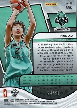 2022 Panini Revolution WNBA - Cubic #27 Han Xu Back