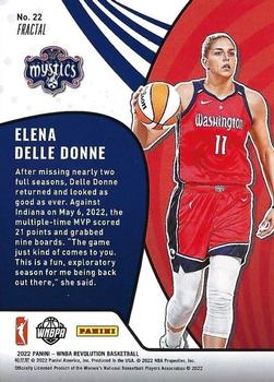 2022 Panini Revolution WNBA - Vortex Fractal #22 Elena Delle Donne Back