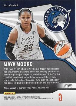 2022 Panini Revolution WNBA - Autographs Infinite #AG-MMR Maya Moore Back