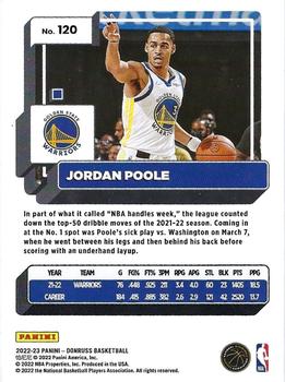 2022-23 Donruss #120 Jordan Poole Back