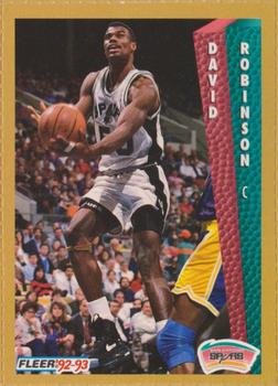 1992-93 Fleer NBA Giant Stars Golden Magazine Perforated #NNO David Robinson Front
