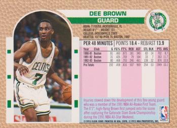 1992-93 Fleer NBA Giant Stars Golden Magazine Perforated #NNO Dee Brown Back