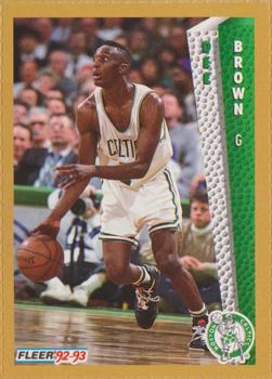 1992-93 Fleer NBA Giant Stars Golden Magazine Perforated #NNO Dee Brown Front