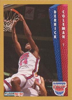 1992-93 Fleer NBA Giant Stars Golden Magazine Perforated #NNO Derrick Coleman Front