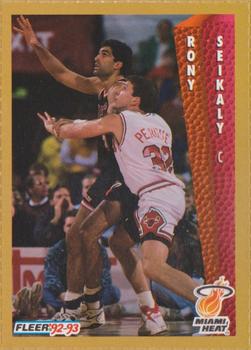 1992-93 Fleer NBA Giant Stars Golden Magazine Perforated #NNO Rony Seikaly Front