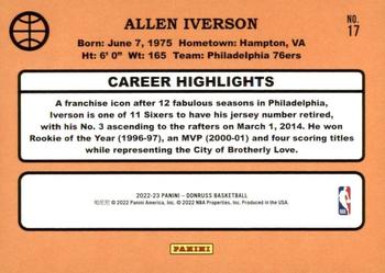 2022-23 Donruss - Retro Series Press Proof #17 Allen Iverson Back
