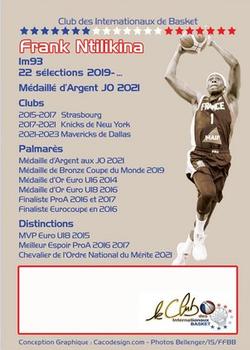 2023 Amicale des Internationaux de Basket Légendes du Basket Français: Série 9 #NNO Frank Ntilikina Back
