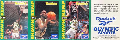 1992-93 Reebok Shawn Kemp - Panels #1/2/3/NNO Shawn Kemp / Sponsor Card Front