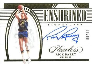 2021-22 Panini Flawless - Enshrined Signatures Gold #ENS-RBA Rick Barry Front