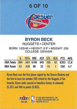 2004-05 2005 Denver NBA  All Star Game #6 Byron Beck Back