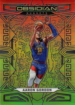 2022-23 Panini Obsidian - Electric Etch Red Yellow Green Flood #94 Aaron Gordon Front