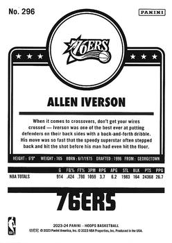 2023-24 Hoops #296 Allen Iverson Back