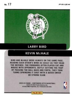 2022-23 Panini Contenders Optic - Legendary Tandems #17 Larry Bird / Kevin McHale Back